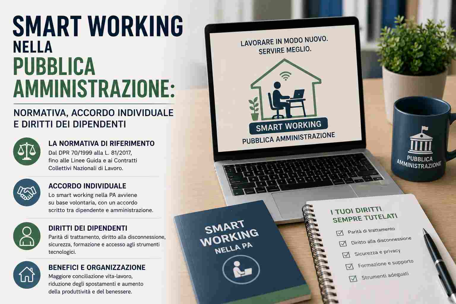 Smart Working nella Pubblica Amministrazione: normativa, accordo individuale e diritti dei dipendenti